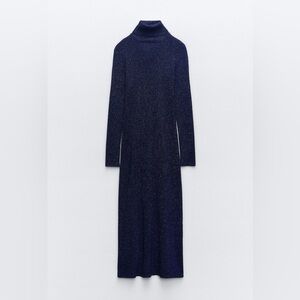 Zara Metallic Thread Knit Midi